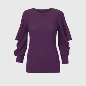 CAbi Peek Pullover in French Violet, Sz. Medium